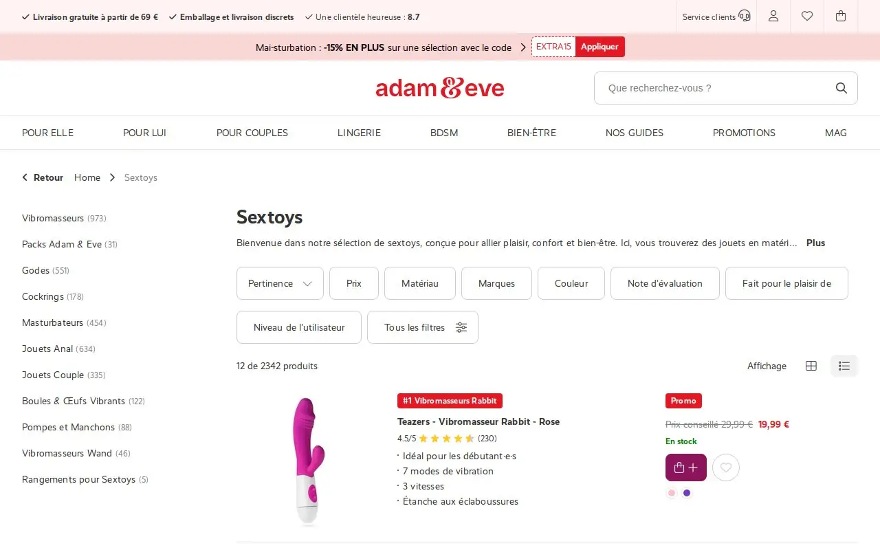 Landing page screenshot