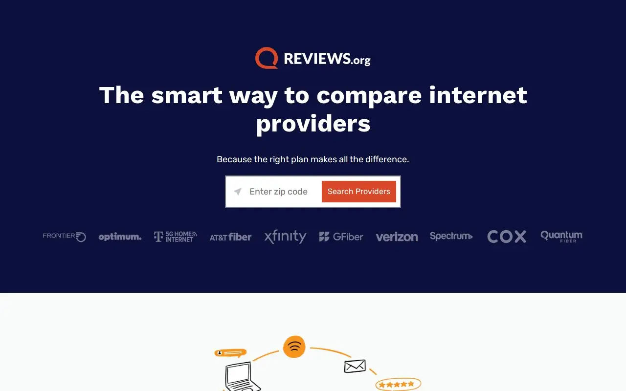 Landing page screenshot