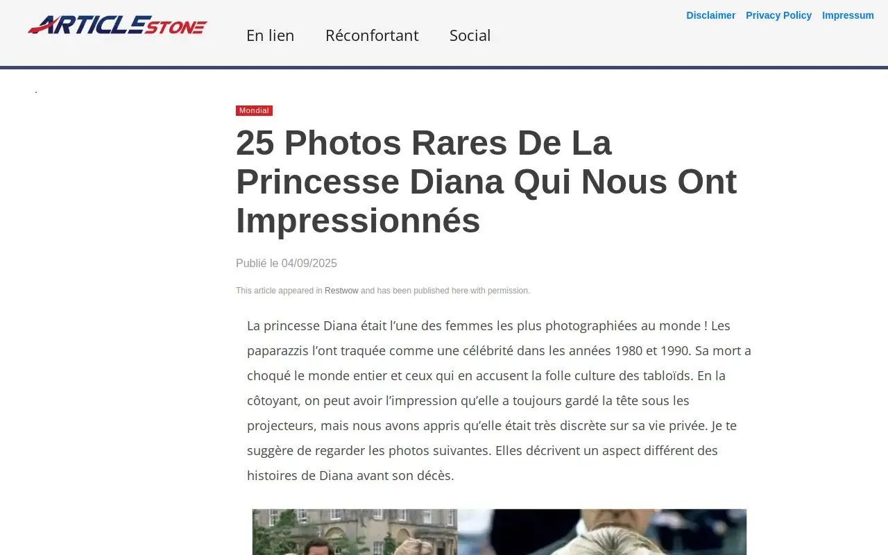 Landing page screenshot