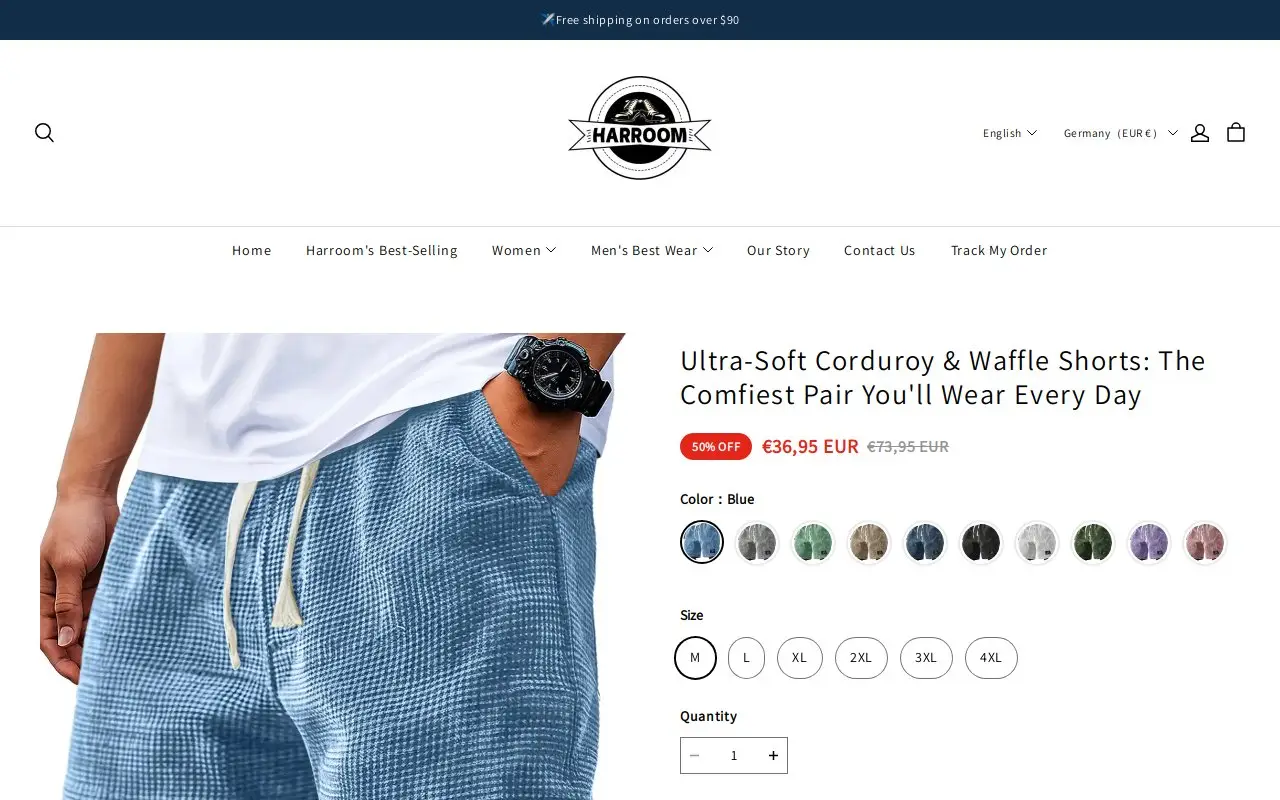 Landing page screenshot