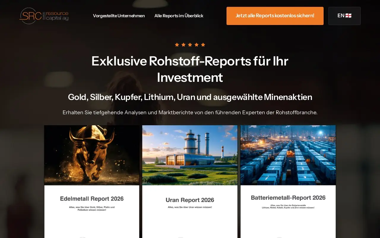 Landing page screenshot