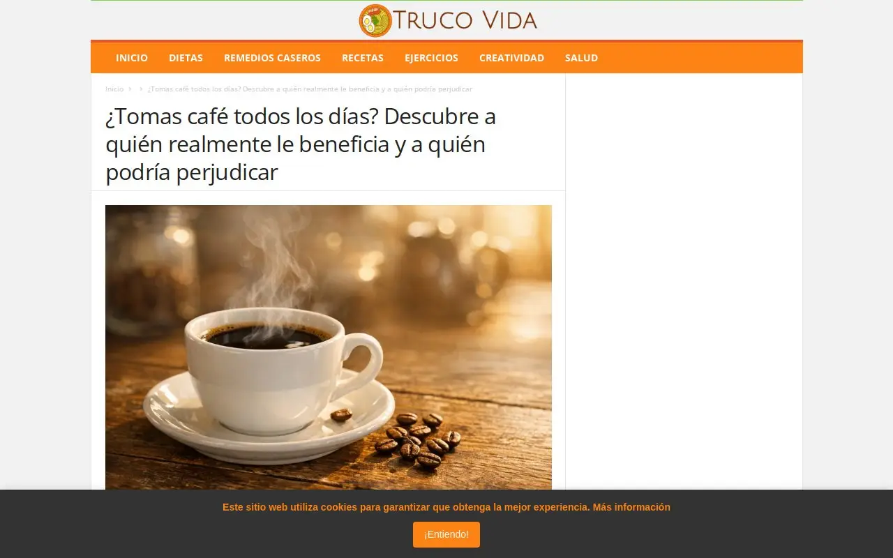 Landing page screenshot