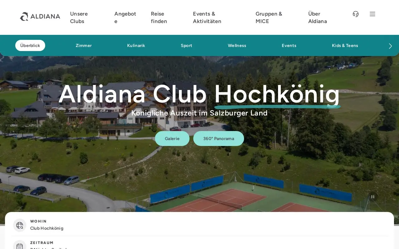 Landing page screenshot