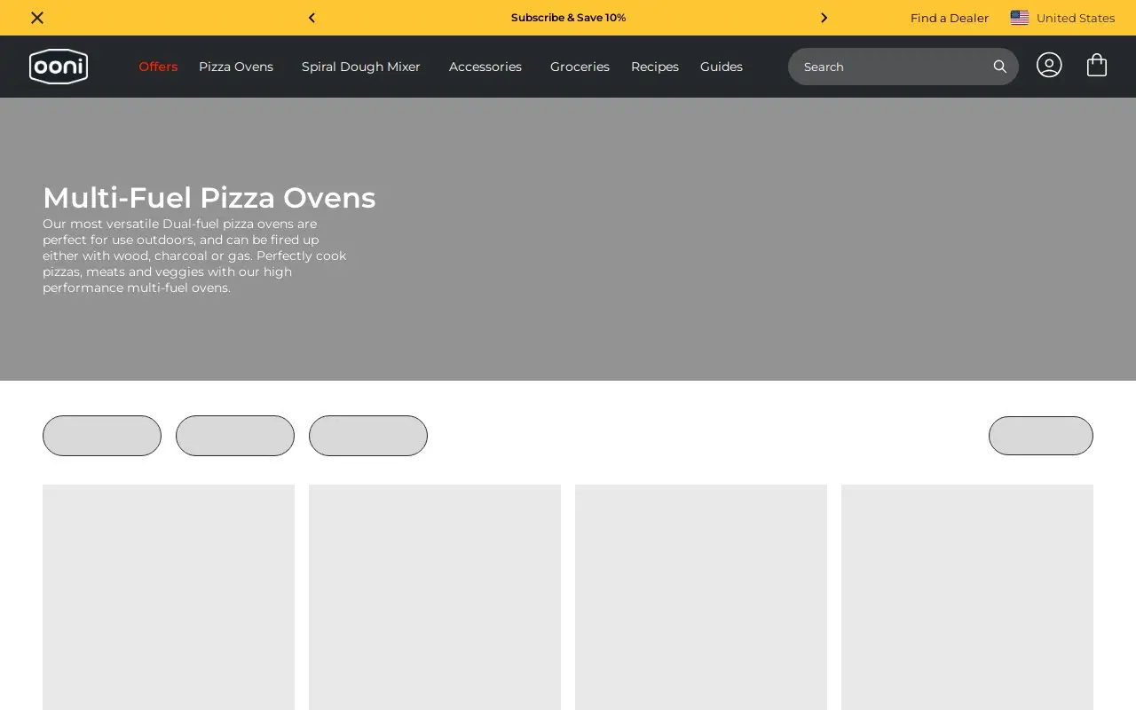 Landing page screenshot