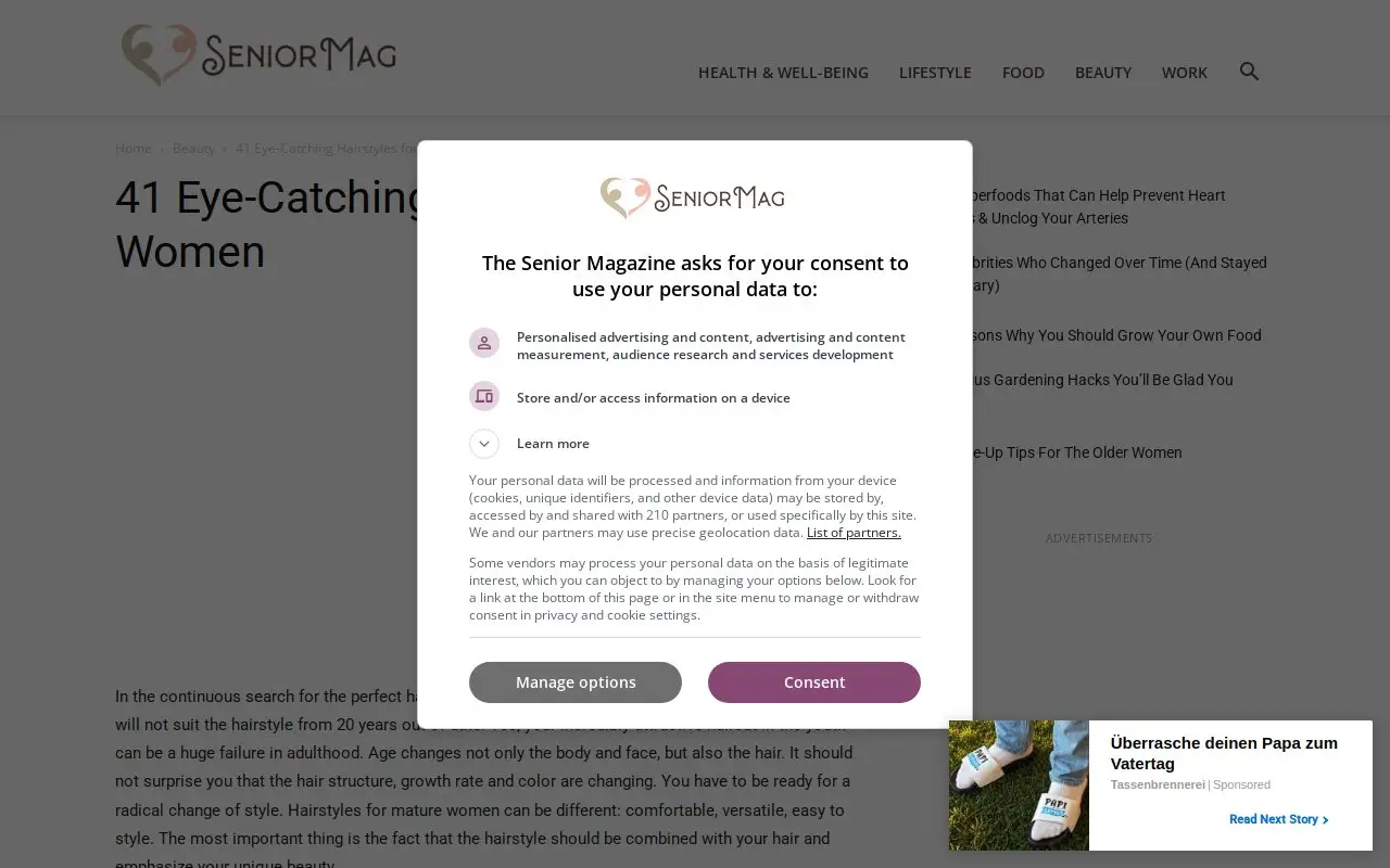 Landing page screenshot
