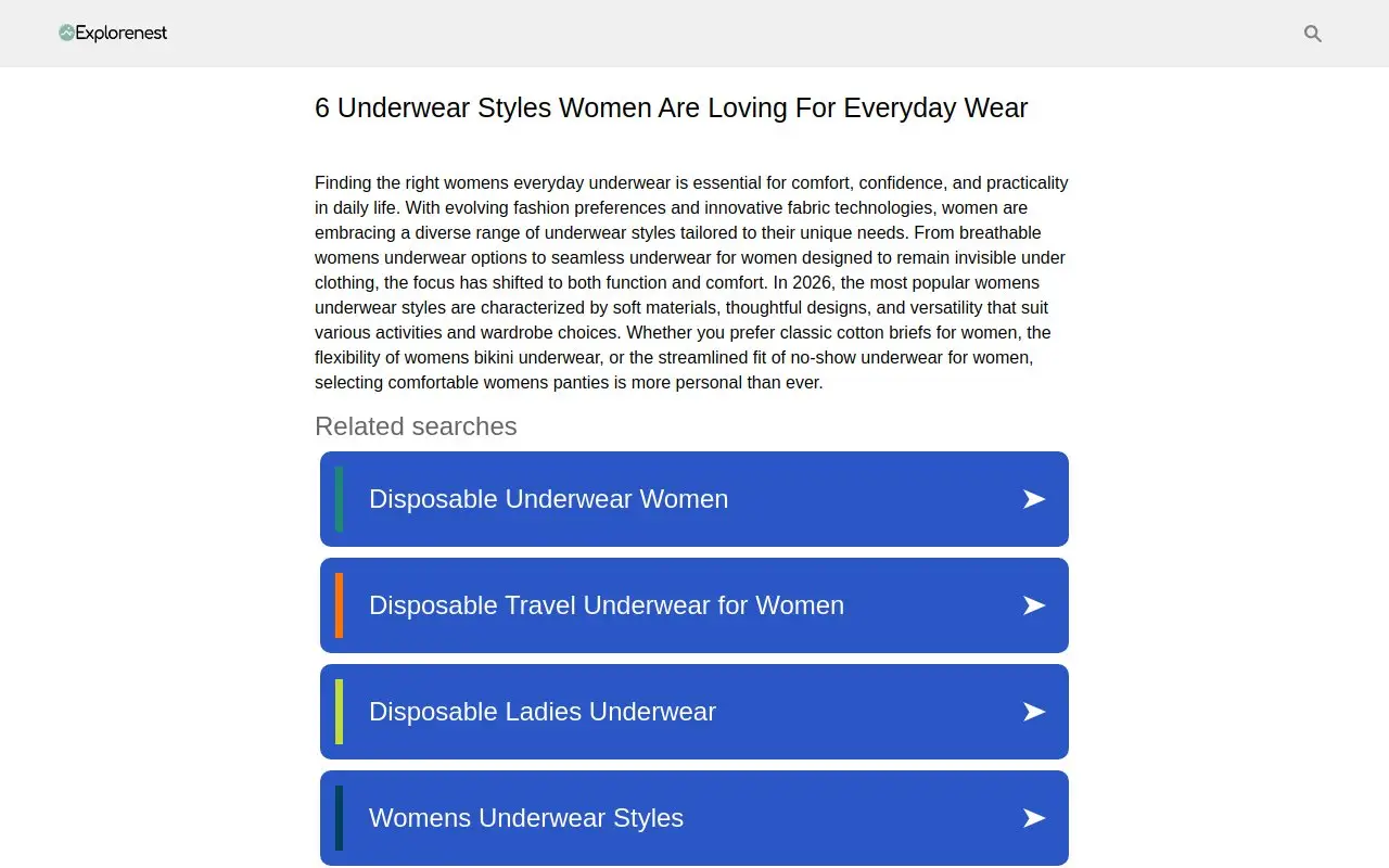 Landing page screenshot