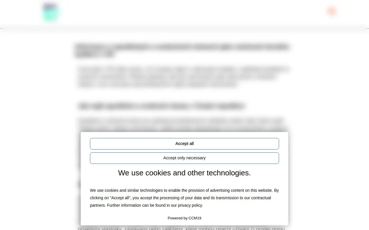 Landing page screenshot