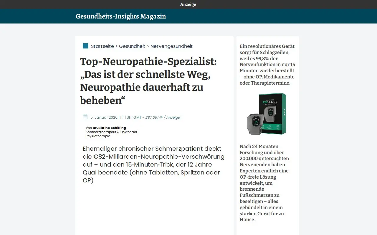 Landing page screenshot