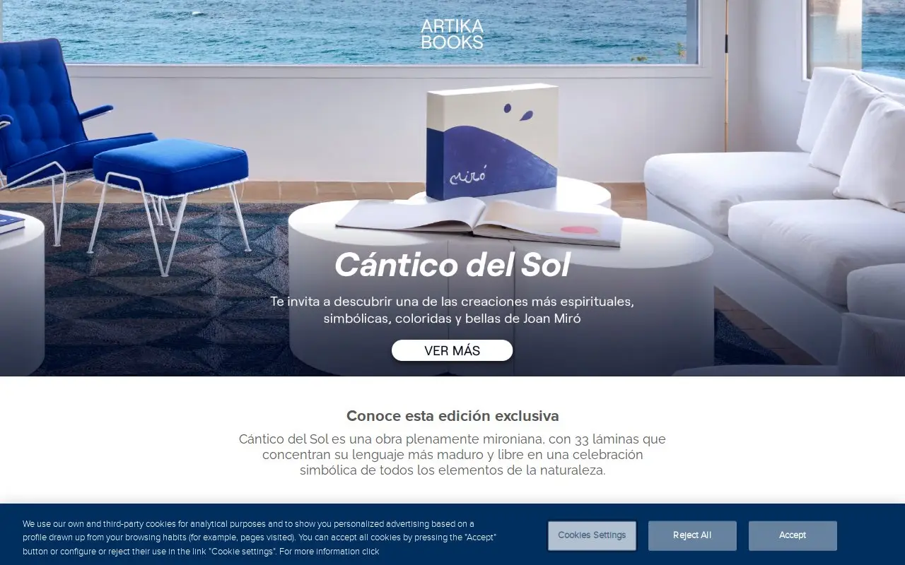 Landing page screenshot