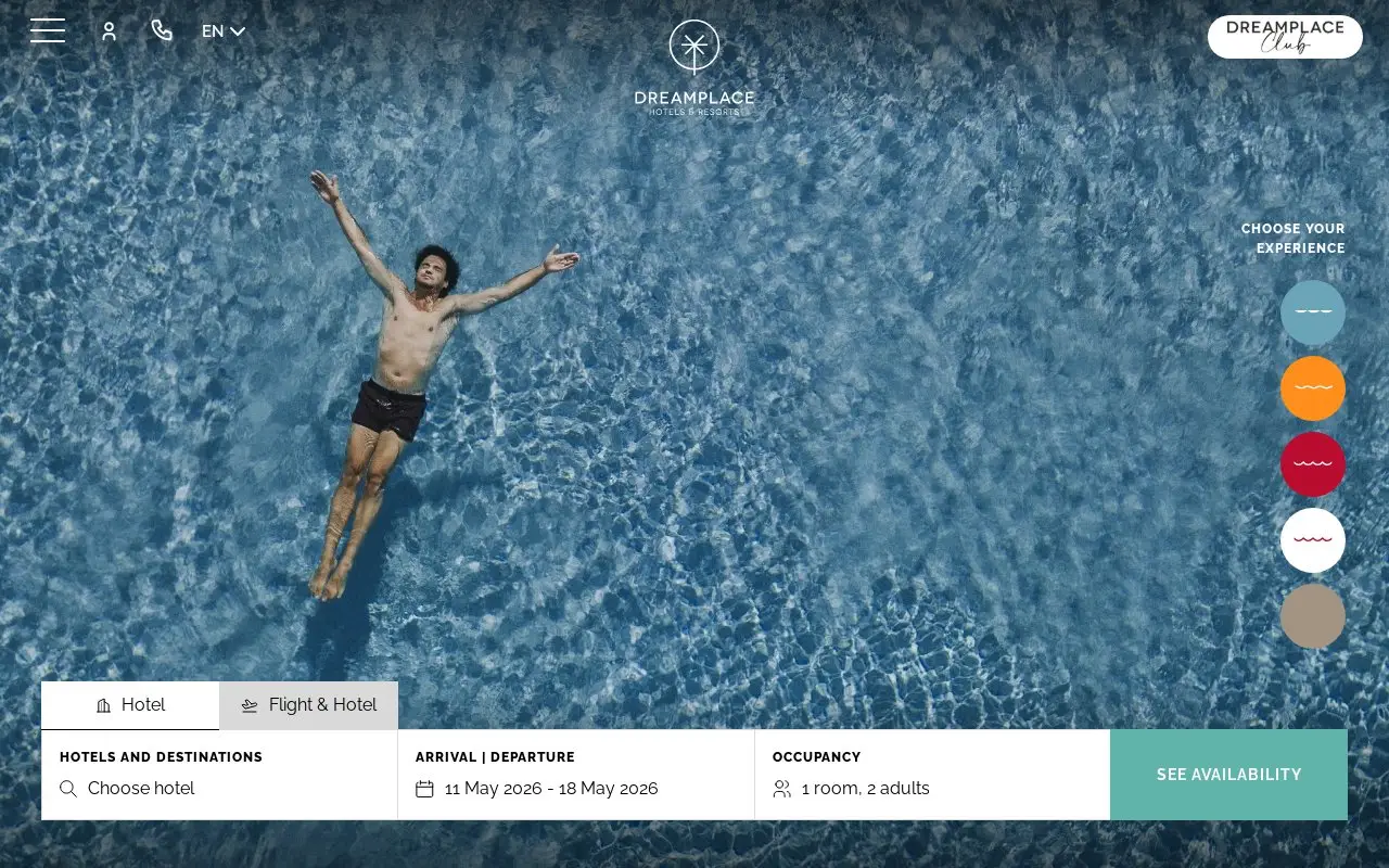 Landing page screenshot