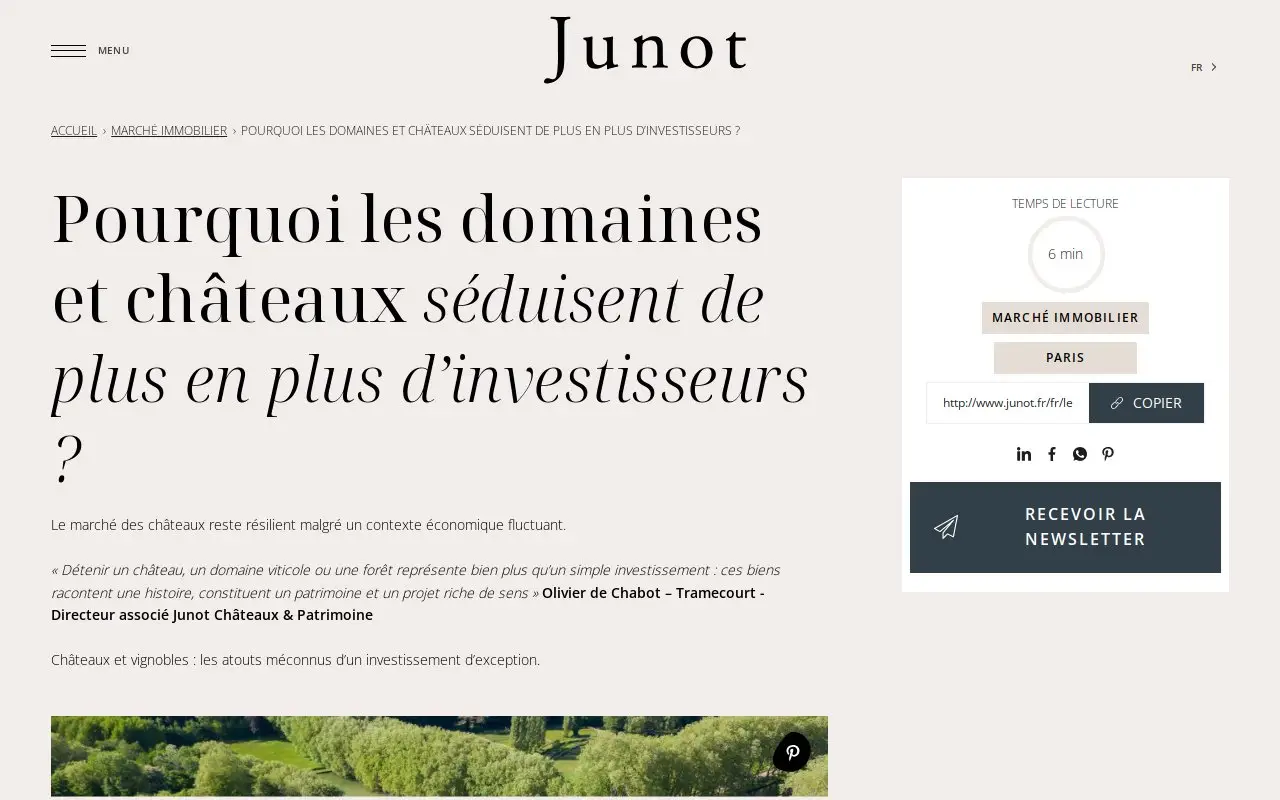 Landing page screenshot