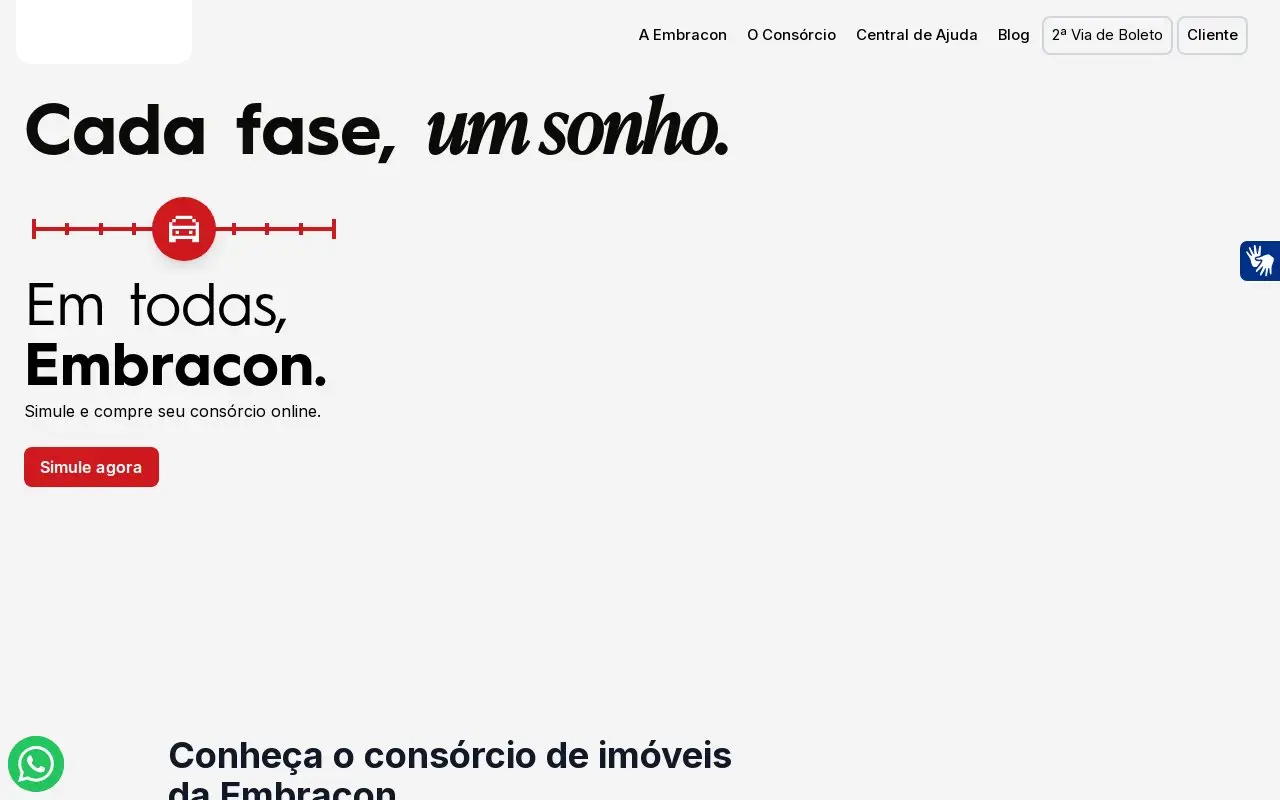 Landing page screenshot