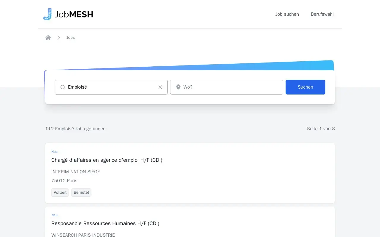 Landing page screenshot
