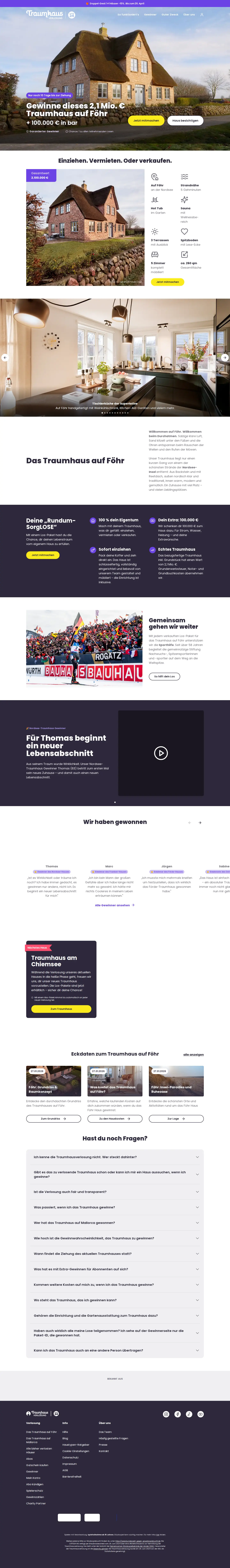 Landing page screenshot