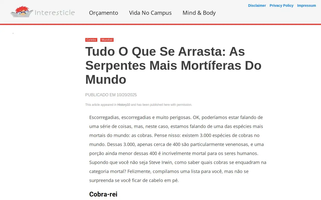 Landing page screenshot