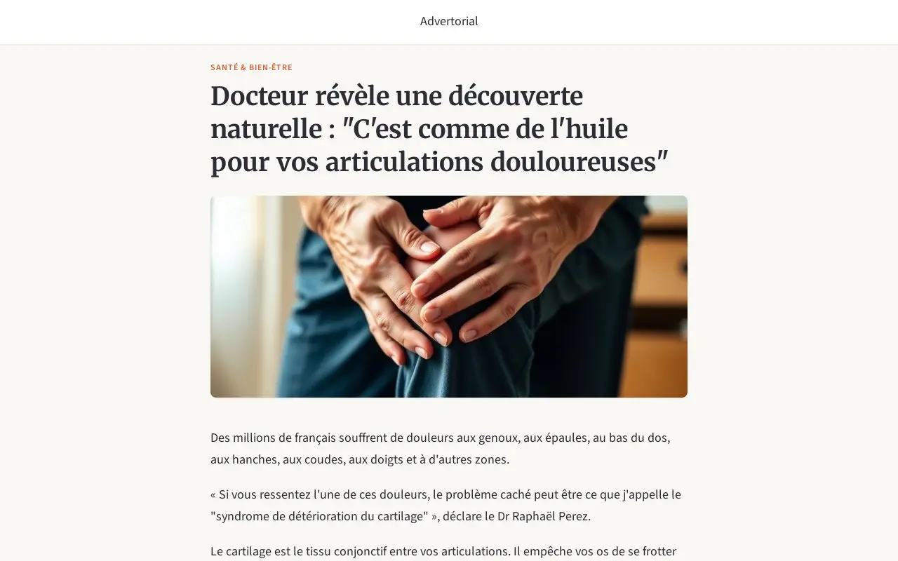 Landing page screenshot