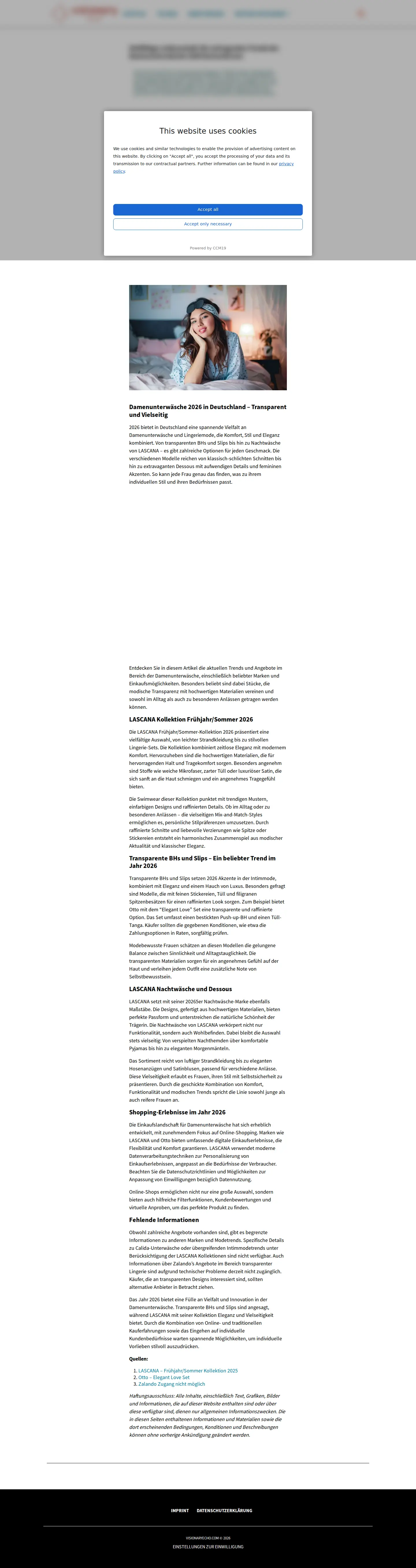 Landing page screenshot