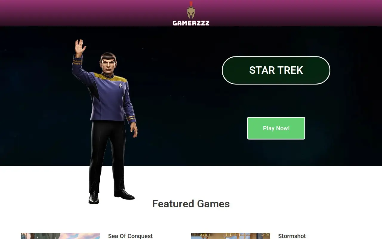 Landing page screenshot