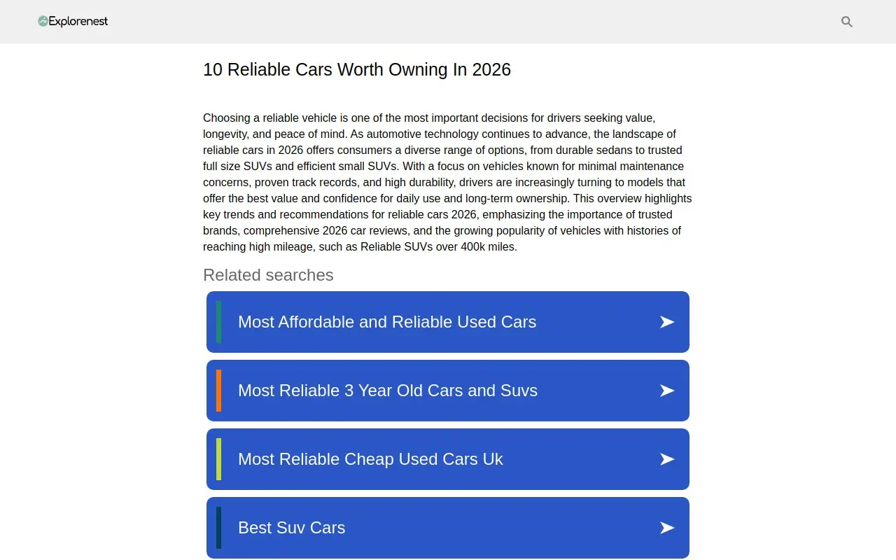 Landing page screenshot