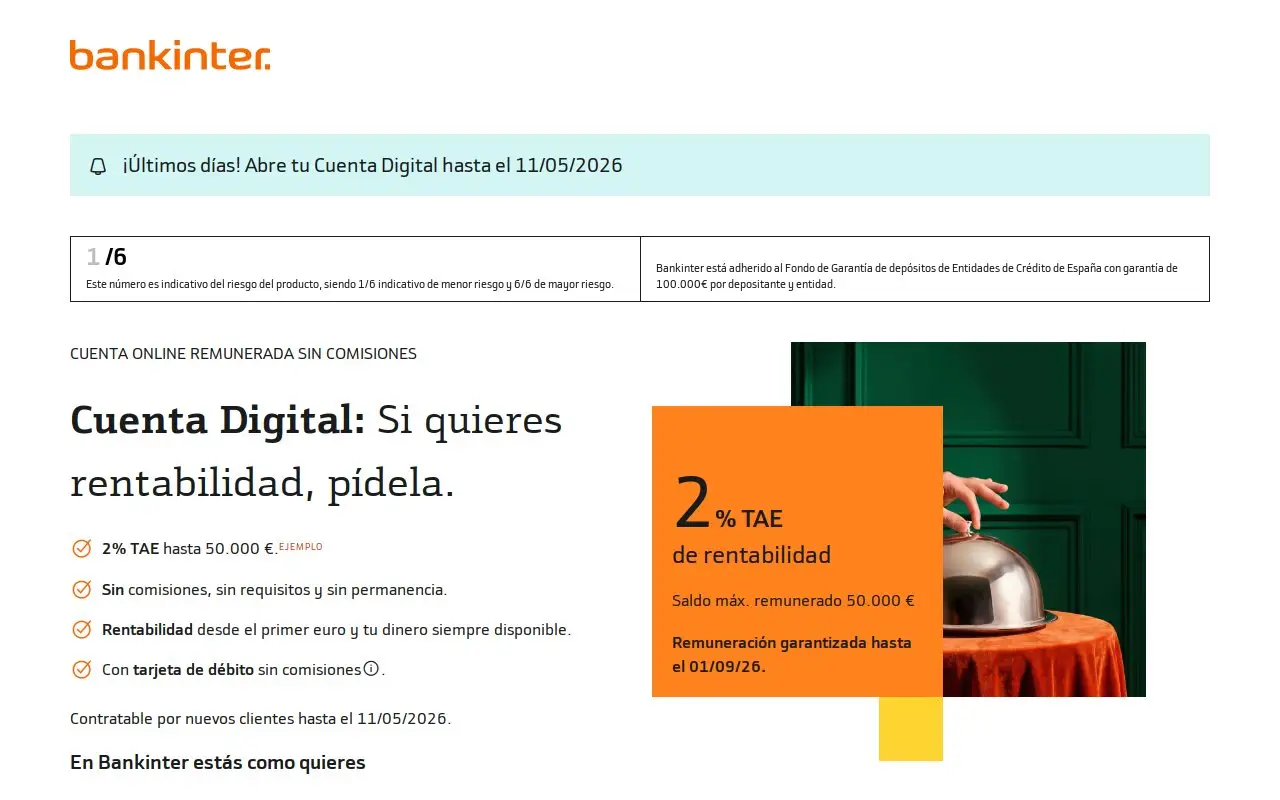 Landing page screenshot