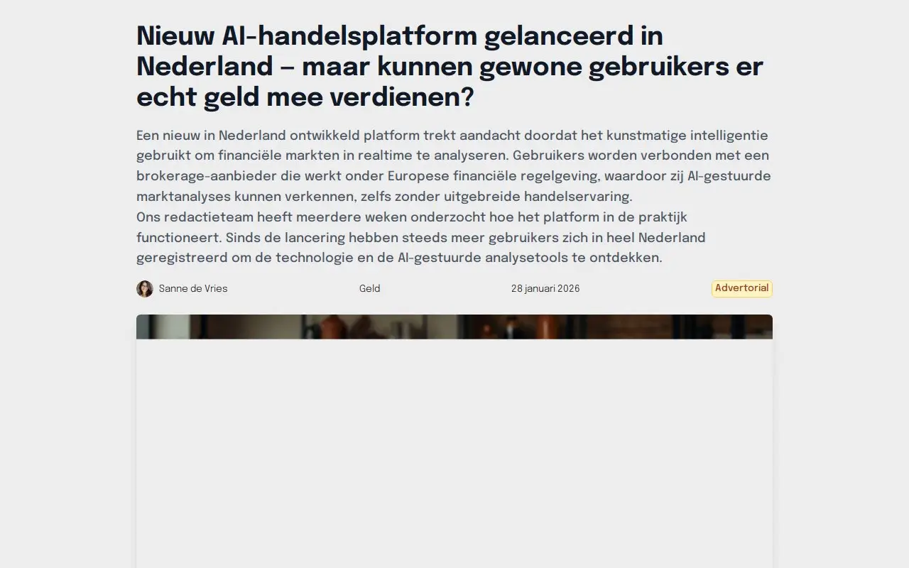 Landing page screenshot