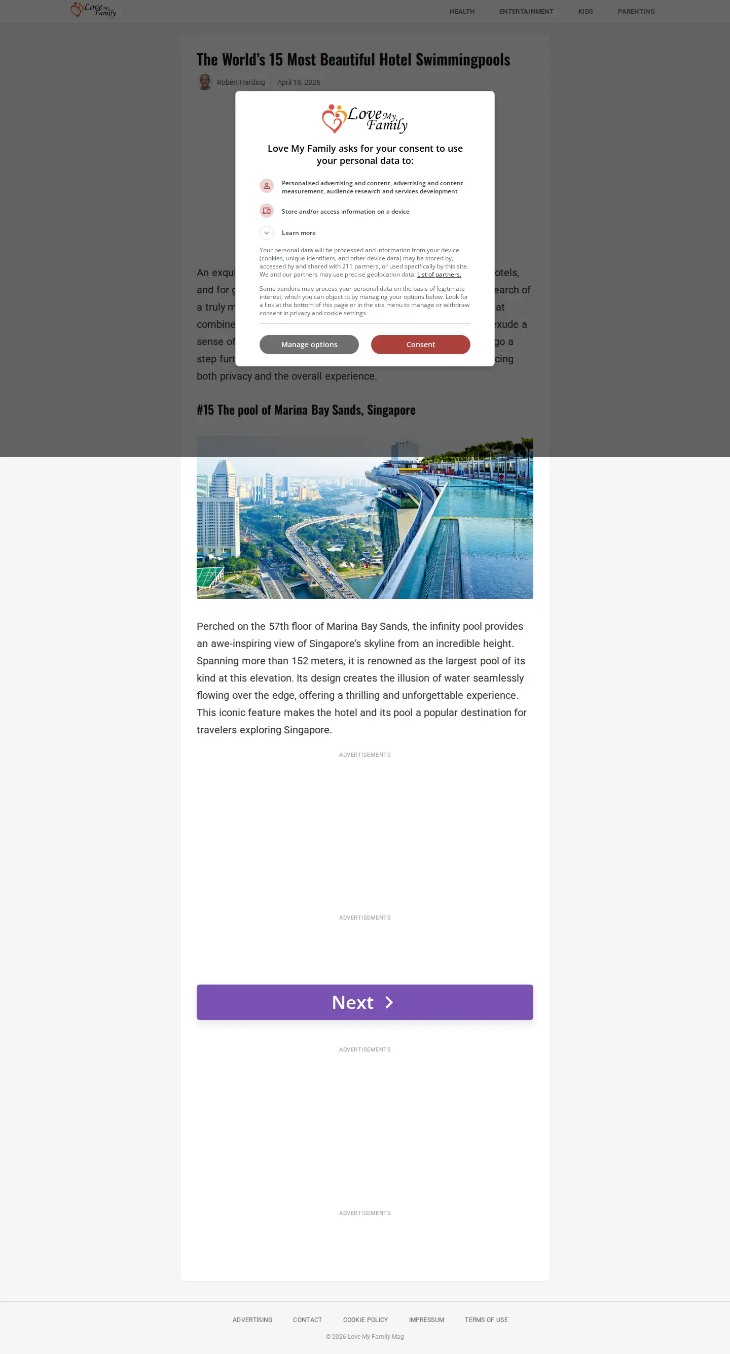 Landing page screenshot