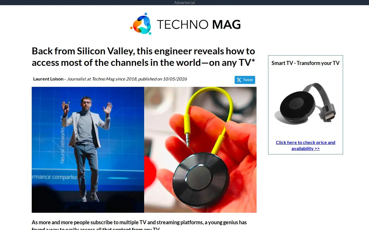 Landing page screenshot