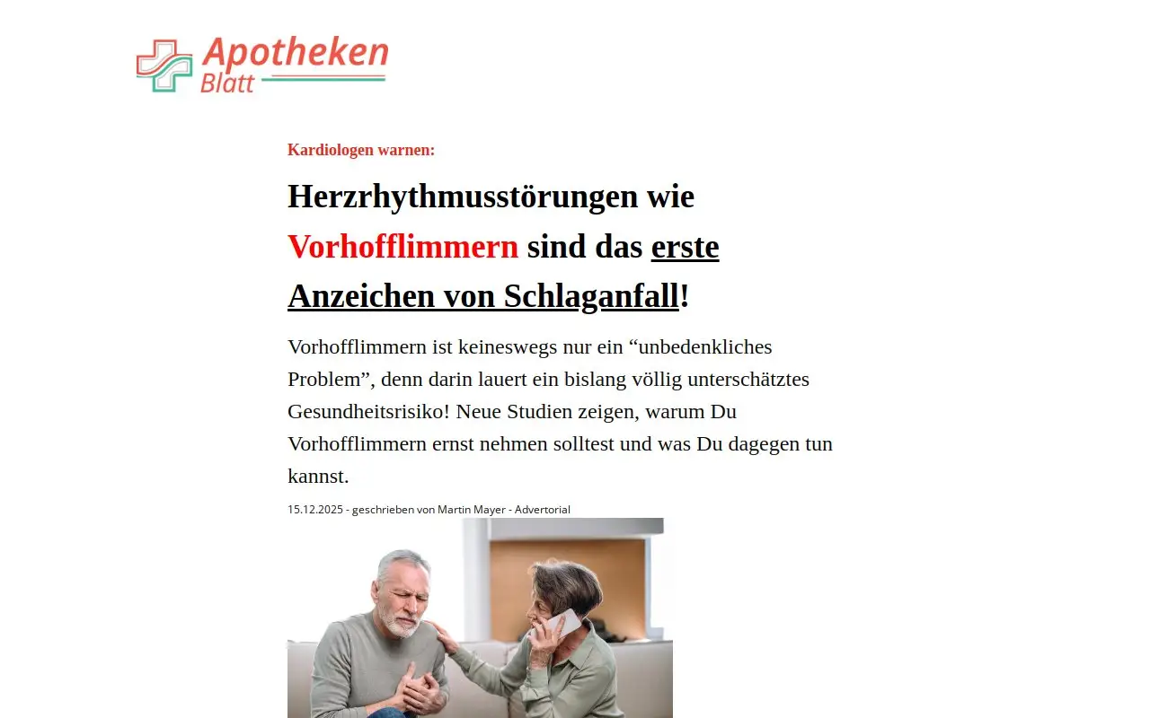 Landing page screenshot