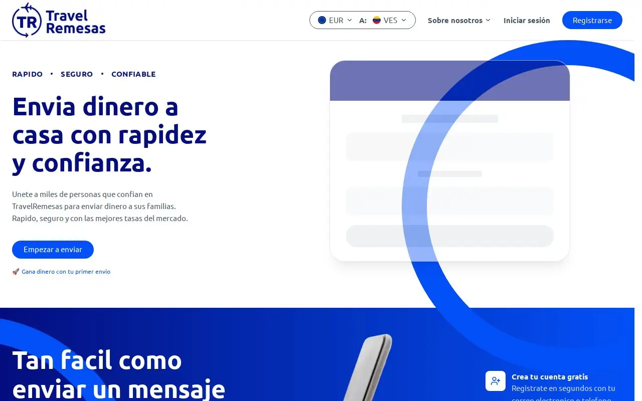 Landing page screenshot
