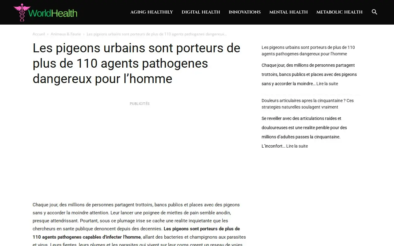 Landing page screenshot