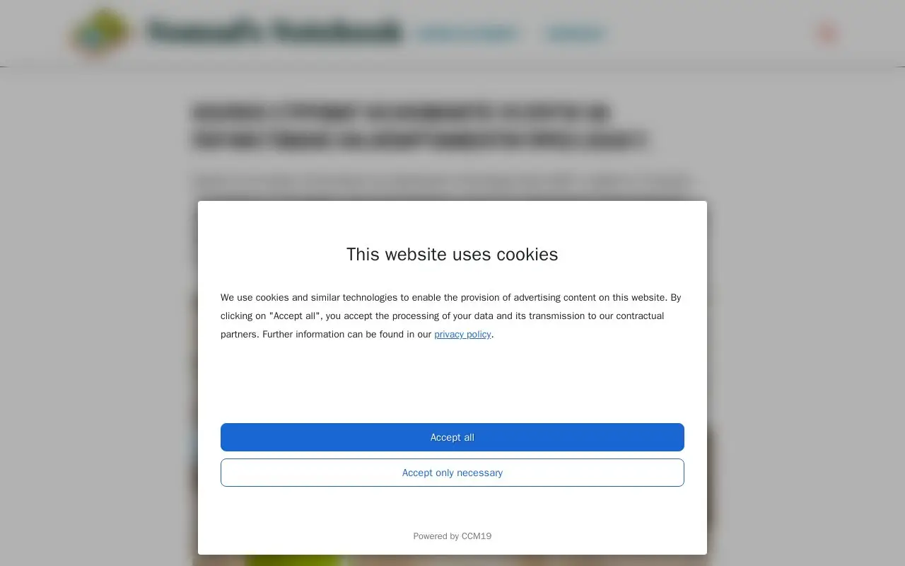 Landing page screenshot
