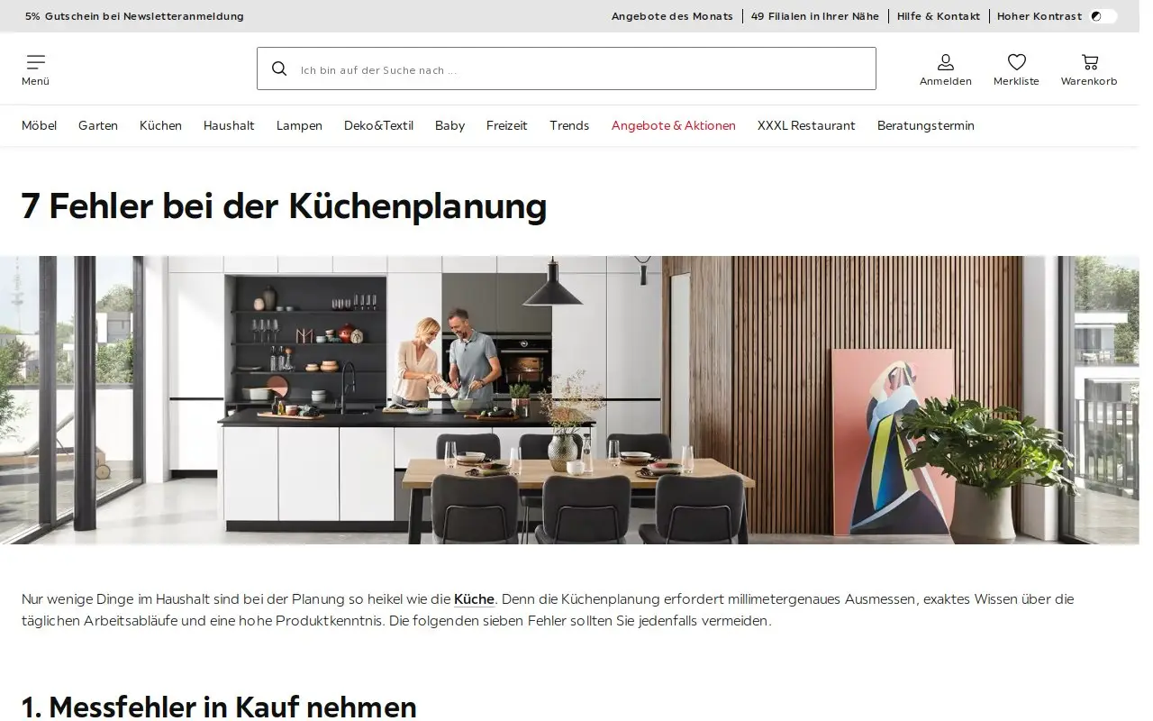 Landing page screenshot