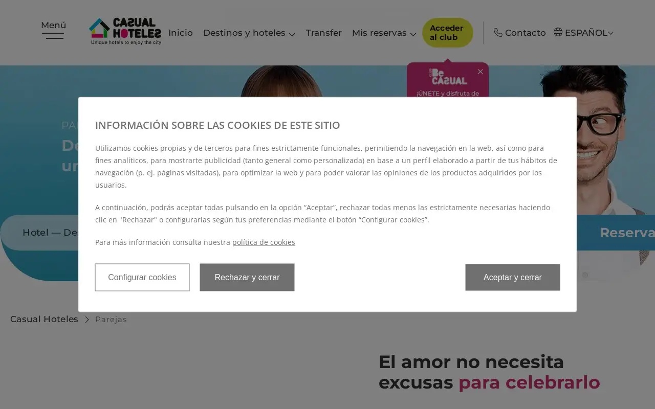 Landing page screenshot