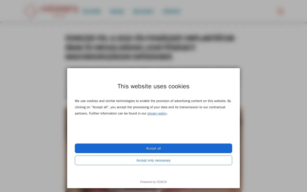 Landing page screenshot