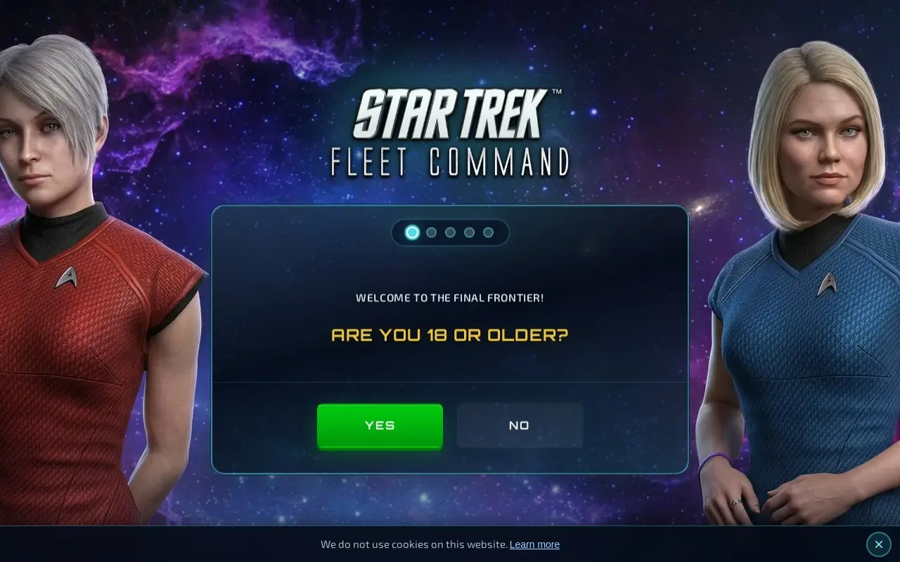 Landing page screenshot