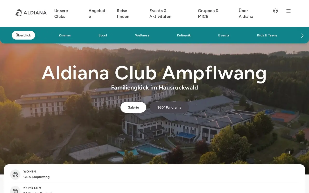 Landing page screenshot