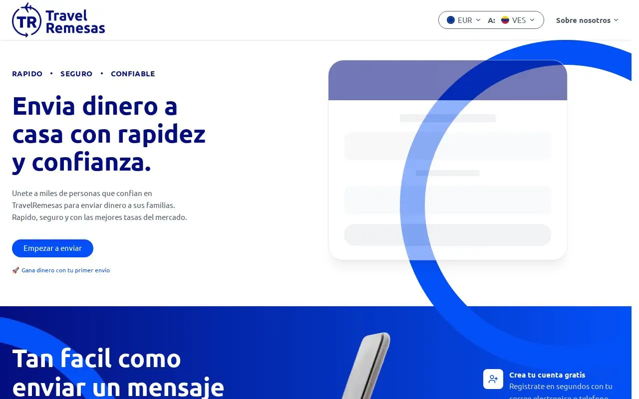 Landing page screenshot