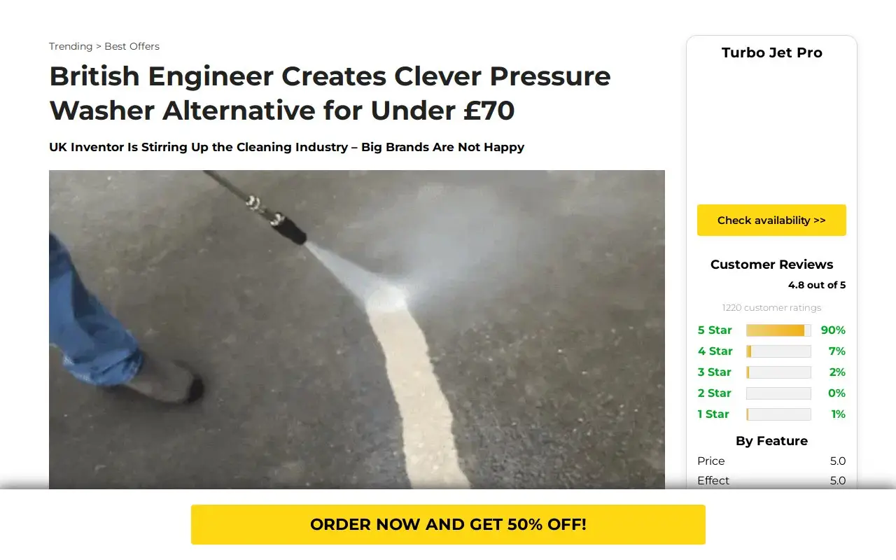 Landing page screenshot