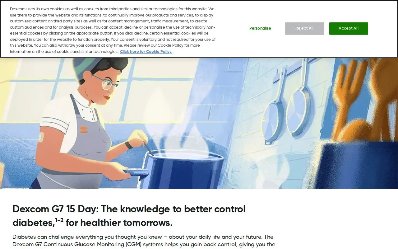Landing page screenshot
