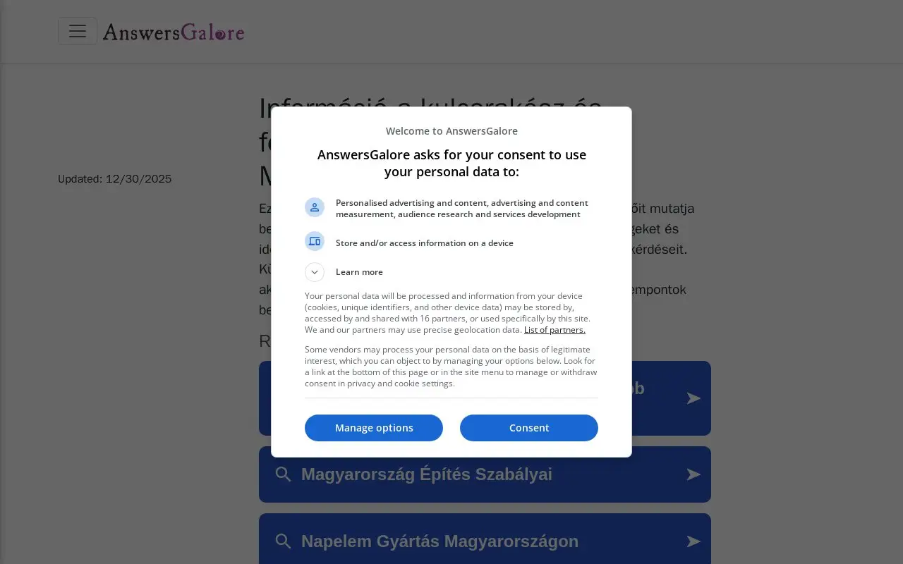 Landing page screenshot