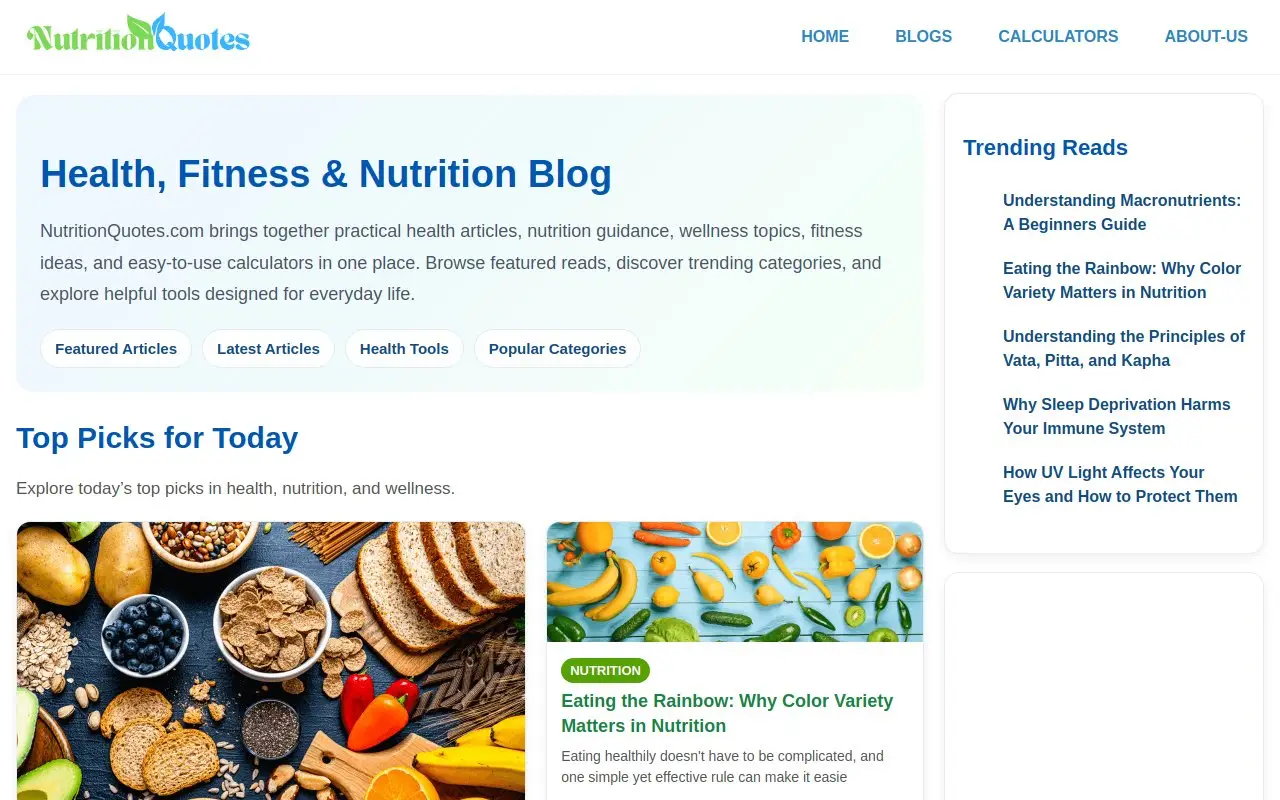 Landing page screenshot