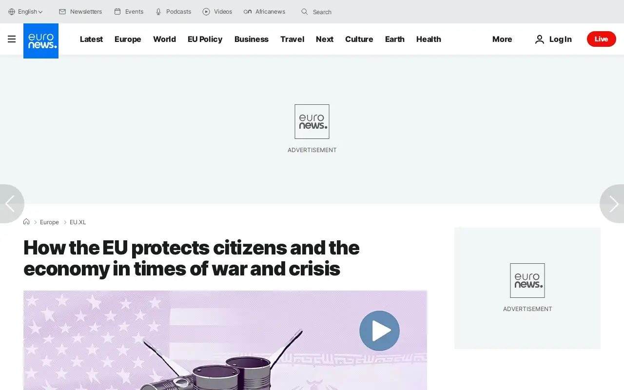 Landing page screenshot