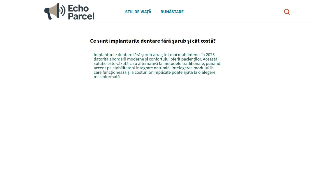 Landing page screenshot