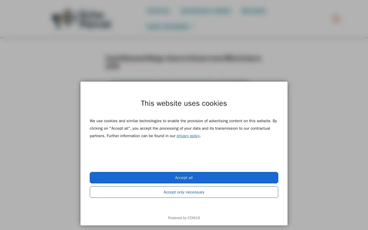Landing page screenshot