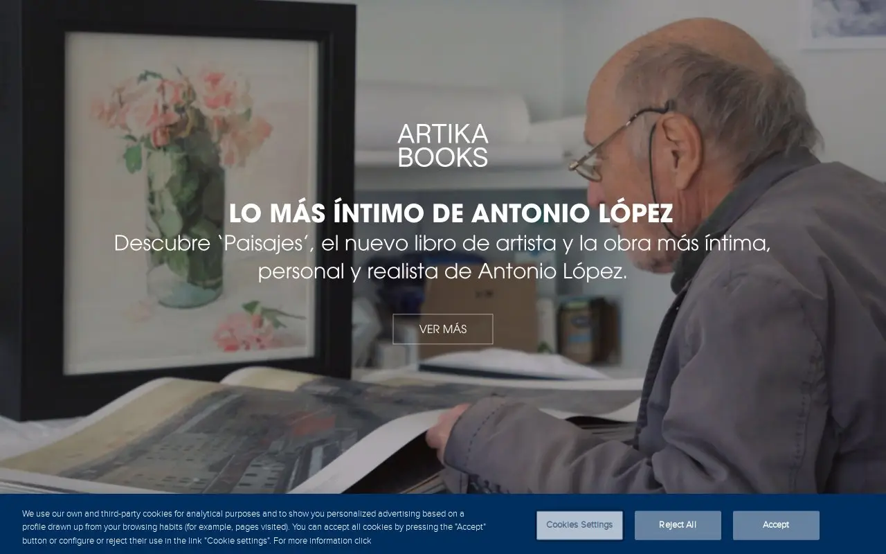 Landing page screenshot