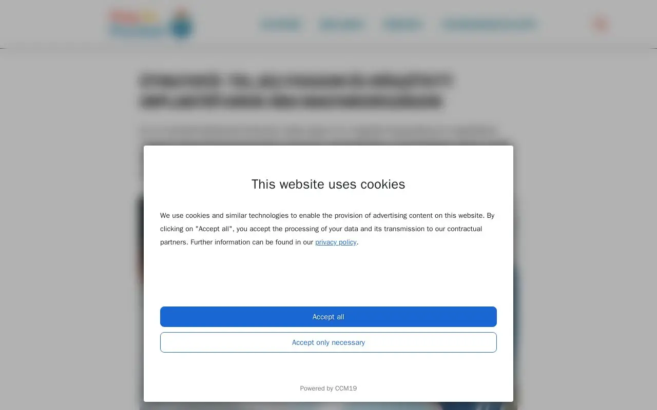 Landing page screenshot