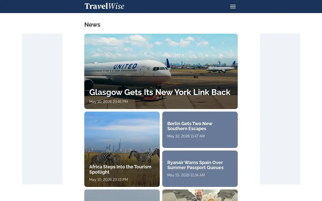Landing page screenshot