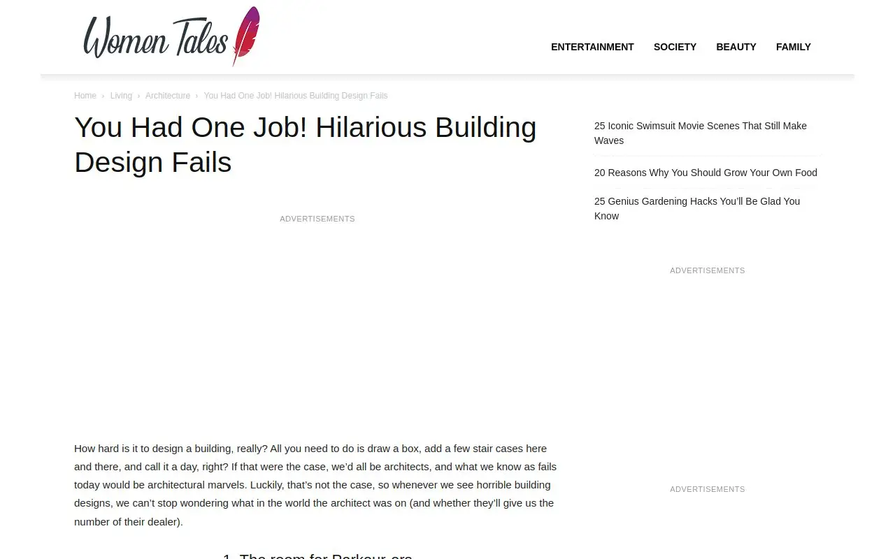 Landing page screenshot