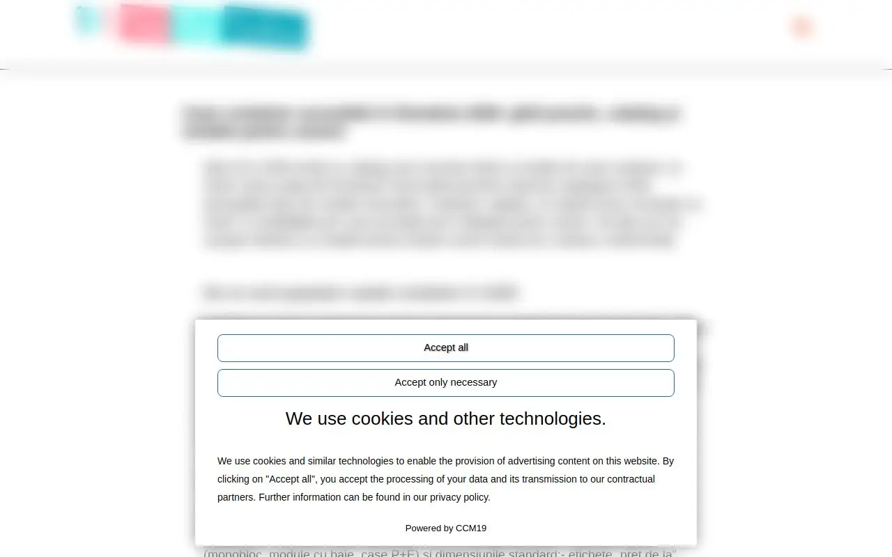 Landing page screenshot
