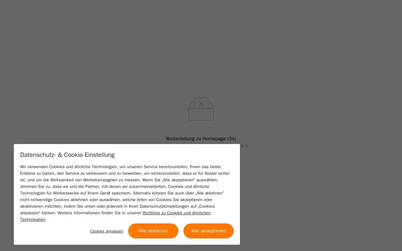 Landing page screenshot